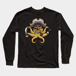 PIRATE OCTOPUS Long Sleeve T-Shirt